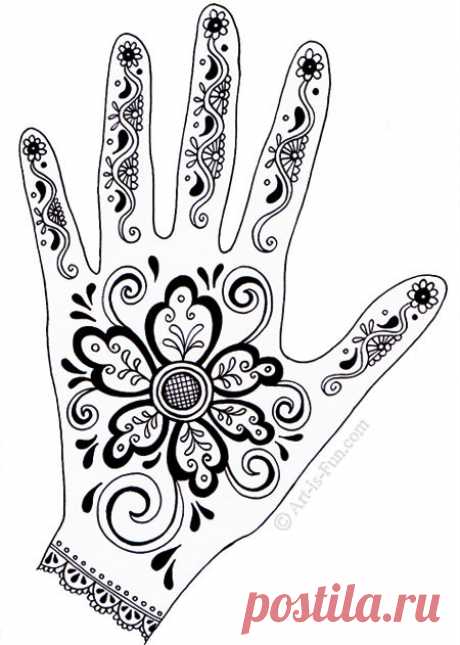 Henna Hand Designs Art Lesson: Make a Unique Self-Portrait — Art is Fun