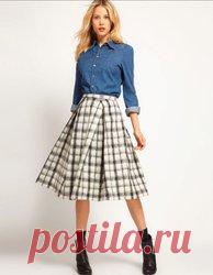 Уроки  - Моделирование расширенных книзу юбок — юбка трапеция в складку - Пошив одежды - Форум ✂ КомоК Юбка трапеция в трапецевидную складочку создает красивый силуэт. При правильном расчете и пошиве складки будут лежать аккуратно, не топорщась, по линии талии не будет излишнего объема



Для раскроя такой юбки не нужно строить базовую выкройку основы.

Рассмотрим раскрой такой юбки из...