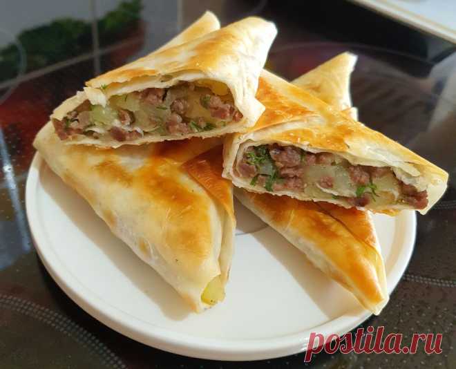 Ленивые пирожки с мясом и картошкой. | ХитрЮлькины рецепты | Яндекс Дзен