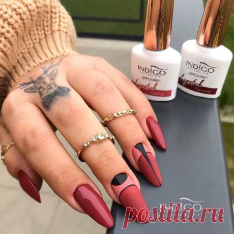 Стильный маникюр на длинные ногти