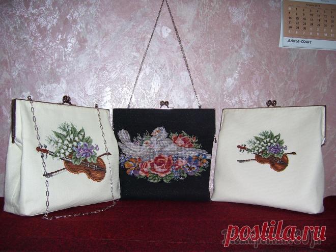 Мои сумочки - вышивка крестиком.