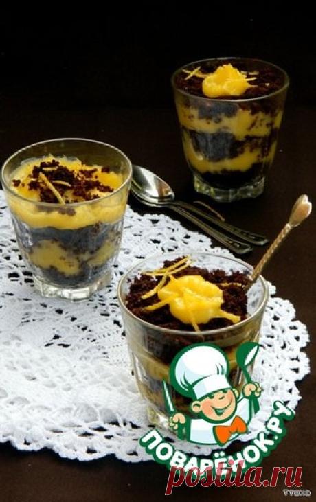 Шоколадный пирог с лимонным курдом и воздушной меренгой - кулинарный рецепт