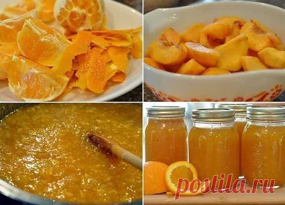 Варенье из персиков и апельсинов.