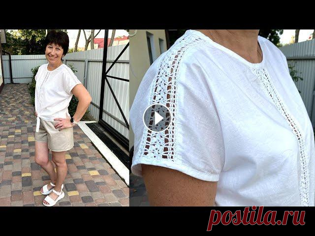 Как сшить простую кофту ,БЫСТРО СВОИМИ РУКАМИ!!! Вязание плюс ткань. Ткань плюс вязание. Как просто сшить кофту с вязаной полоской ажурного кружева. Ссылка на наш семейный канал "Покажем все" Как вязать ажурно...