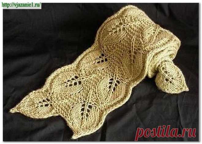 ШАРФИК ЛИСТОЧКАМИ.