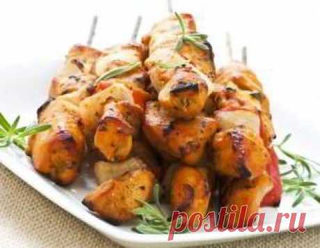 Шашлык из курицы в сметане