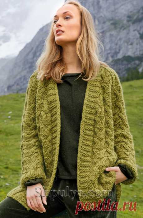 Рельефный кардиган без застежки - SHPULYA.com