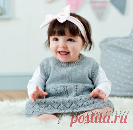 Платье и сарафан для девочек спицами или крючком