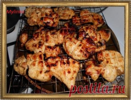 ШАШЛЫК ИЗ КУРИЦЫ В ЛИМОННОМ МАРИНАДЕ.