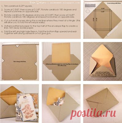 Paper Loves Glue: Envelope Tutorial for Embellished Cards