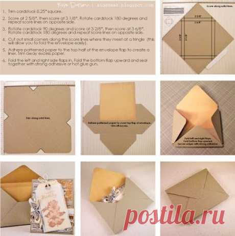Paper Loves Glue: Envelope Tutorial for Embellished Cards