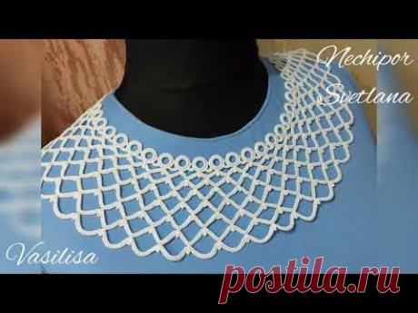 Как связать крючком круговой воротник. Часть 1.