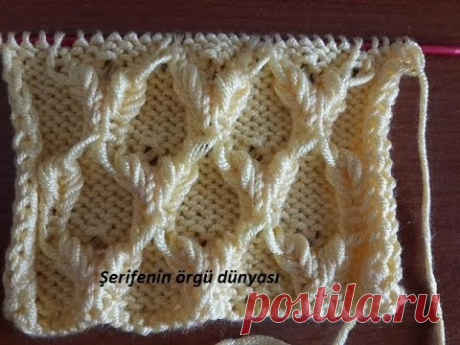 Новые объемные узоры крючком и спицами от турецкой мастерицы Şerifenin Örgü Dünyası