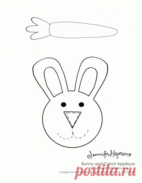 Mini odeja z aplikacijo Bunny Applique - Jennifer Heynen Creative Co.