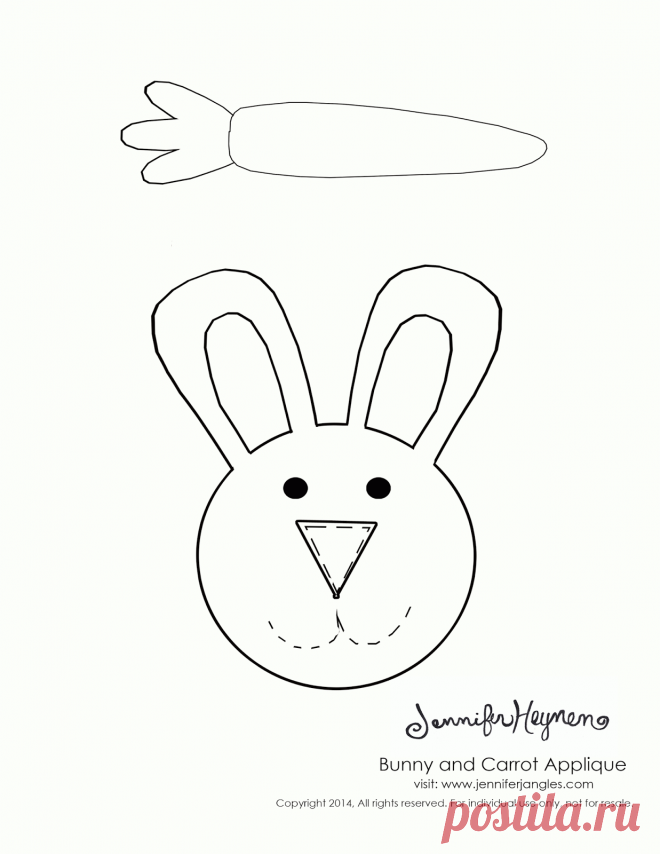 Mini odeja z aplikacijo Bunny Applique - Jennifer Heynen Creative Co.