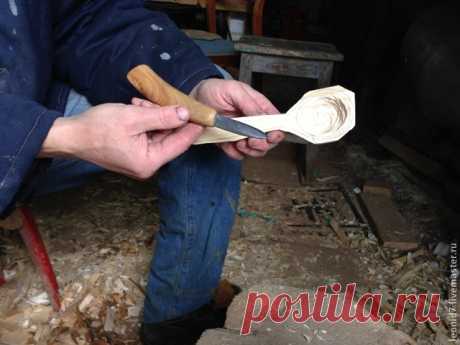 Процесс создания деревянной ложки - Ярмарка Мастеров - ручная работа, handmade