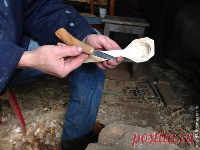 Процесс создания деревянной ложки - Ярмарка Мастеров - ручная работа, handmade