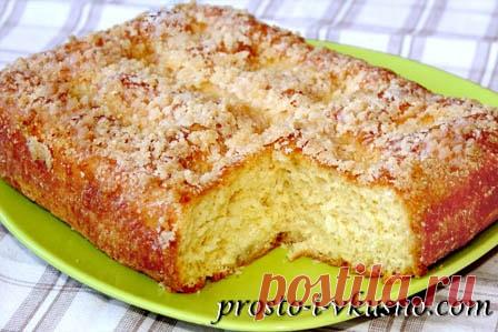 Сахарный пирог со сливками. Пошаговый рецепт с фото