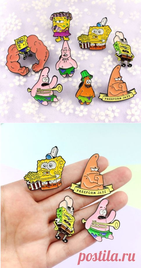 Брошь-значок с ювелирной глазурью 