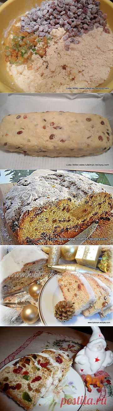 Рецепт немецкого экспресс-штоллена с творогом. | Любимые рецепты