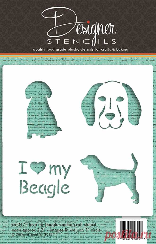 Amazon.com: I Love My Beagle Cookie y Craft plantilla cm017 – by Designer plantillas: Kitchen & Dining