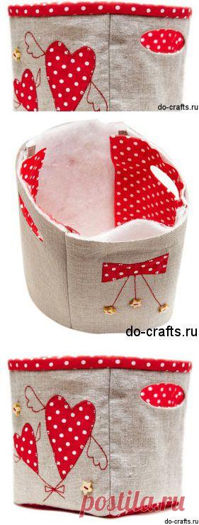 Корзина своими руками из ткани, как сделать мастер класс.