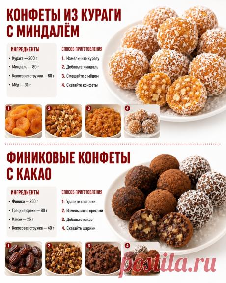 Конфеты из кураги с миндалем. Финиковые конфеты с какао