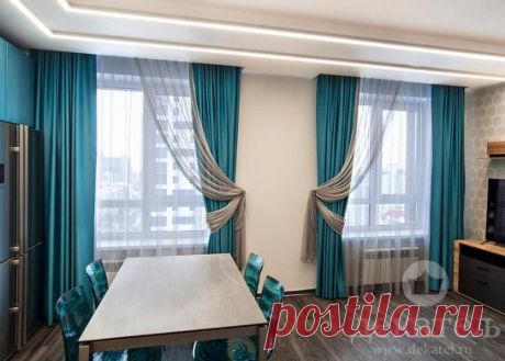 Шторы luxury для гостиной и зала Декатель, Новосибирск. Фото, ткани, цены и сроки. 2020