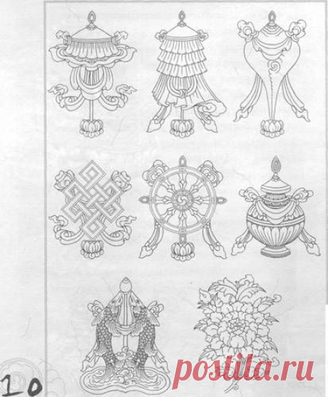 Буддийская символика. Основные группы символов буддизма. Восемь символов удачи | Символы буддизма | Библиотека | Центр тибетской медицины КУНПЕН ДЕЛЕК