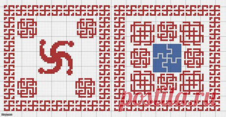 Для укрепления родственных отношений среди родных кровных людей.
вышивать 2,4,7,10,14 лунный день.
Можно вышить как подушечку только желательно на одном куске канвы.Чтоб и отношения не разрезались, не разрывались.
Белобог - славянский религиозный символ Белобога - воплоще