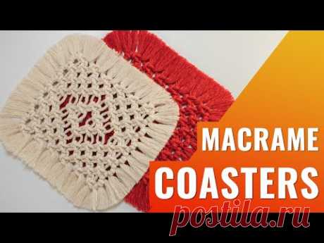 (1) MACRAME COASTERS | Boho Room Decor | Easy Macrame Tutorial for Beginners - YouTube