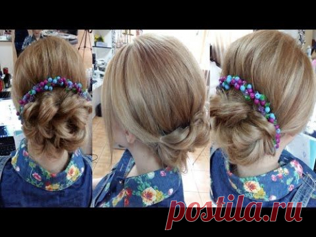 Причёска с помощью резинок
