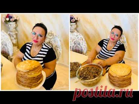 БЛИНЧИКИ НОВОГОДНИЕ САМЫЕ ВКУСНЫЕ. Блинчики с мясом. Блинчики к праздничному столу. #арусякавказ