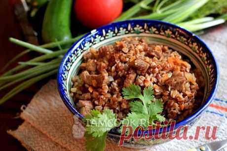 Гречка с мясом на сковороде