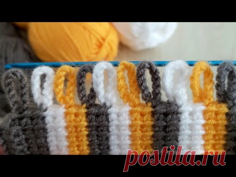 Super Easy Crochet Tunisian - Çook Guzel Tunus İşi Yelek Battaniye Örgü Modeli