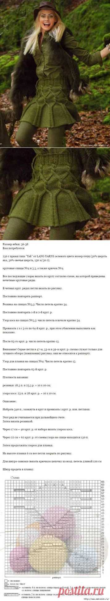 Модная юбка спицами | Рукоделие и вышивка