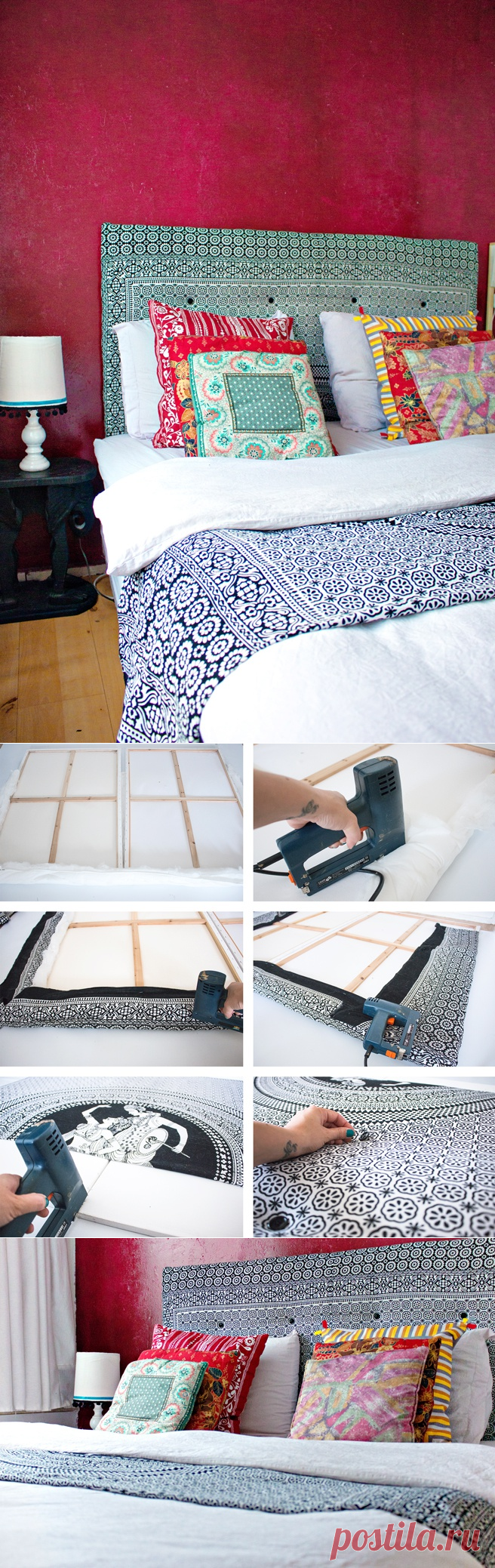 Изголовье из купонной ткани (Diy) / Спальня / ВТОРАЯ УЛИЦА