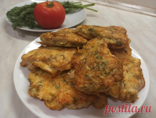 Вся фишка в кляре! Сочные и нежные куриные отбивные в кляре с сыром Всем привет! Сегодня готовлю отбивные из куриной грудки в кляре с сыром! Получается очень нежное,вкусное и ароматное мясо!!! Отбивные готовятся легко и просто!Ингредиенты:1.Куриное филе -500 г2.Сыр -1...