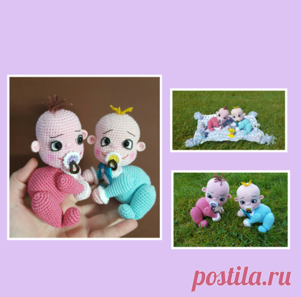 Anleitung Krabbel Babys Mädchen und Junge auf Decke 12 cm Groß