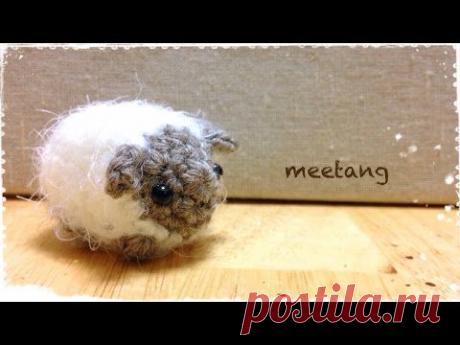 ひつじ(あみぐるみ)の編み方 How to crochet a sheep