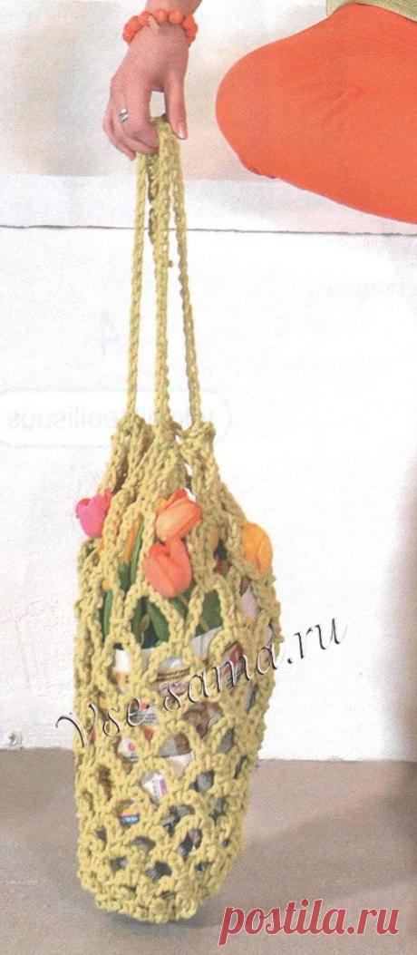 Ажурная сумка крючком