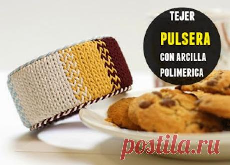 Pulsera tejida con arcilla polimerica tutorial - enrHedando