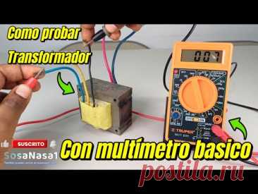 Como probar Transformador eléctrico usando el multímetro digital básico modelo 830