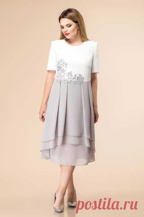 Платья для полных девушек и женщин белорусского бренда Romanovich Fashion Style весна-лето 2018