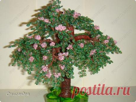 Яблоня из бисера...Мини-МК... | Страна Мастеров