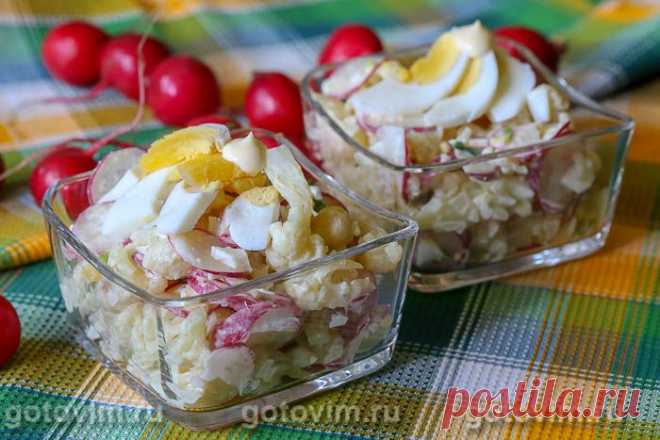 Салат из цветной капусты с редисом и яйцами. Рецепт с фото В этом овощном салате вкус нежной цветной капусты прекрасно дополнена остротой редиса и зеленого лука. Вареное яйцо для салата можно нарезать кубиками, как описано в этом рецепте, или измельчить на терке и смешать с майонезом. В любом случае получается вкусно. Пробуем?