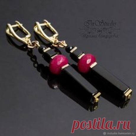 Серьги позолоченные с морионом, турмалином и агатом Марлен - купить или заказать в интернет-магазине на Ярмарке Мастеров - G5XXVRU. Москва | Длинные позолоченные серьги Марлен с натуральным…