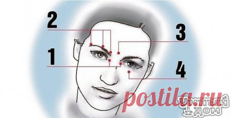 Как быстро снять усталость после долгого сидения за компьютером? Чтобы улучшить самочувствие, надо помассировать несколько точек на лице. Практически сразу вы почувствуете себя намного бодрее. Точка № 1. Внутренний угол глаз. Надавить синхронно с обеих сторон. Точка № 2. Сразу три точки. Внешний край брови, середина и внутренний край. Надавливать на симметричные точки на обеих бровях одновременно. Точка № 3. Выпуклый бугорок над переносицей строго между бровей. Точка № 4. Под зрачком глаза на…