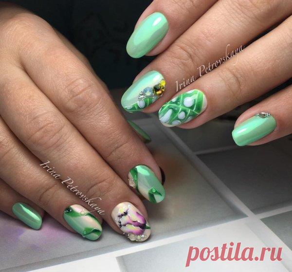 40 идей волшебного изумрудного маникюра
