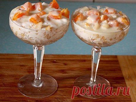 ФРУКТОВЫЙ ДЕСЕРТ с мороженным и печеньем